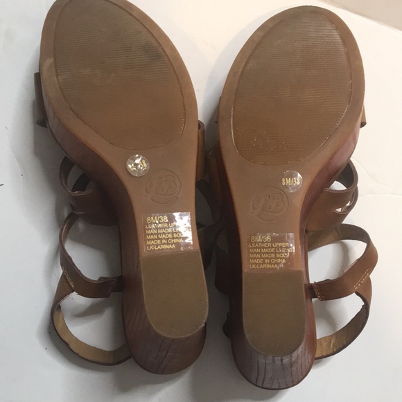 Lucky Brand Larinaa Brown Strappy Wedge Sandals - Picture 8 of 9